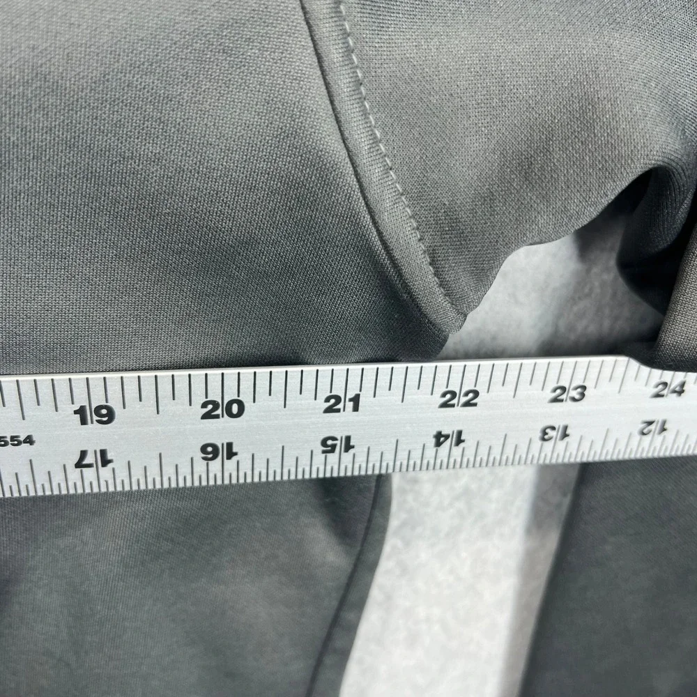 The North Face‎ Full Zip Hoodie Mens Large Gray Blue Trim Fleece Lined EUC